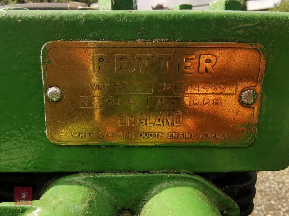 PETTER A1 ENGINE 1.5HP @ 750RMP