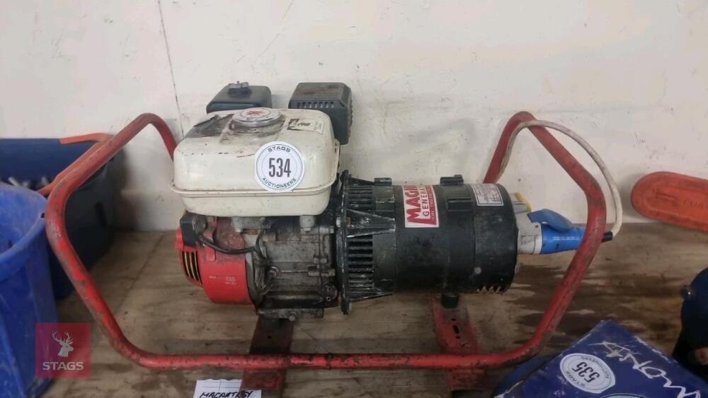 HONDA GX160 GENERATOR- 5.5HP