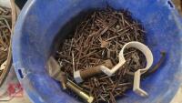 3 BUCKETS OF VARIOUS NAILS AND BOLTS - 4