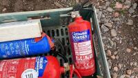 BOX OF FIRE EXTINGUISHERS - 5