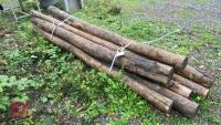 10 X APPROX 9FT POSTS