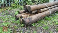 10 X APPROX 9FT POSTS - 7