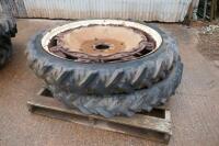 2 REAR ROW CROP WHEELS