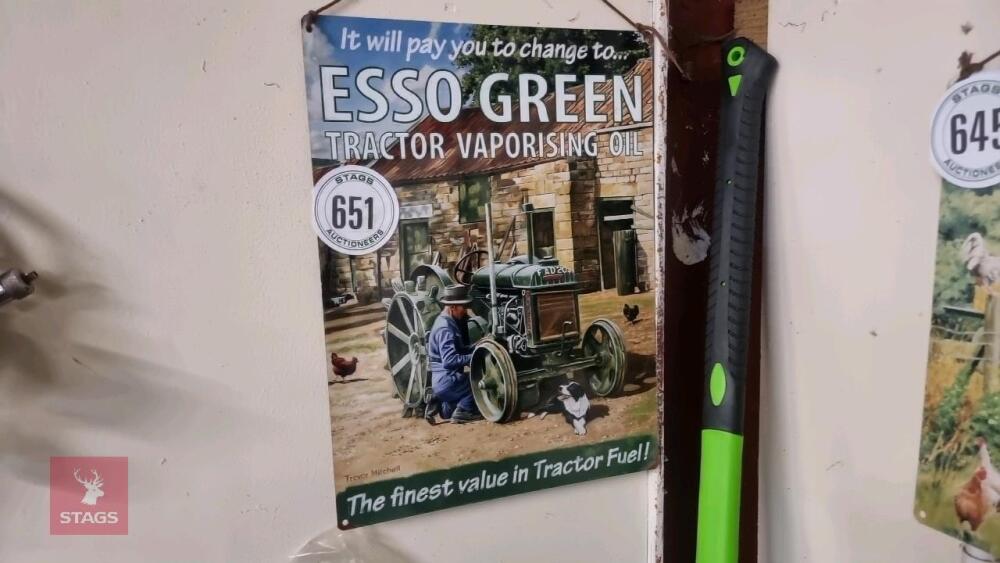 ESSO GREEN OIL SIGN