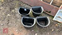 4 X HOOK-ON FEED BUCKETS - 4