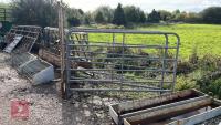 2 X 8' CATTLE HURDLES & FRONT GATE - 2