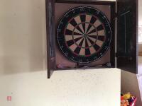 DART BOARD IN CABINET