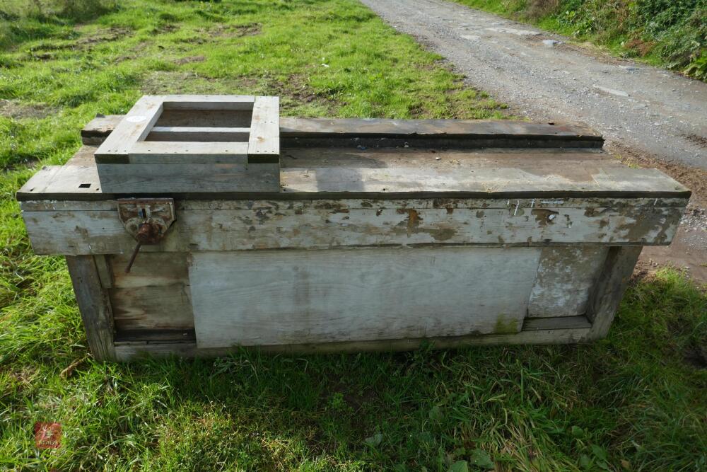 WOODEN CARPENTERS WORK BENCH