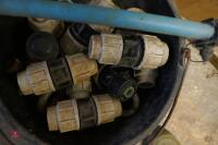 BUCKET OF VARIOUS WATER PIPE FITTINGS - 6