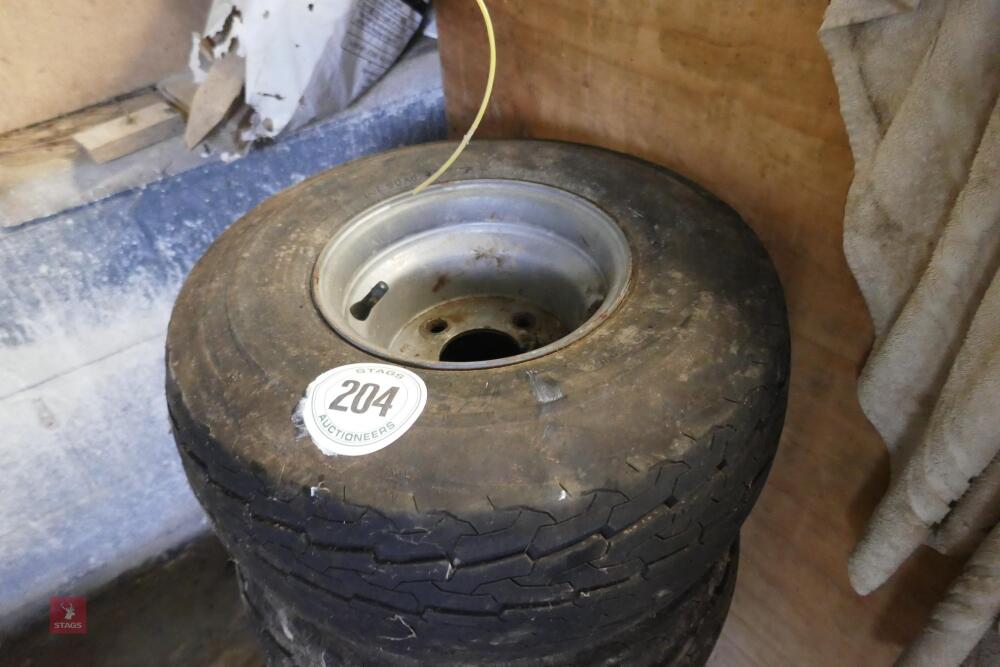 4 SMALL TRAILER WHEELS AND TYRES