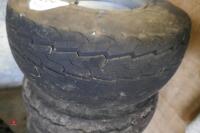 4 SMALL TRAILER WHEELS AND TYRES - 2