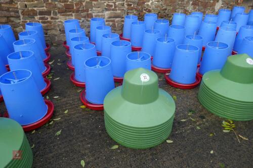 10 MINOLA FEEDERS WITH RAIN HATS