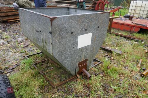 GALVANISED TRAILED FEED BIN