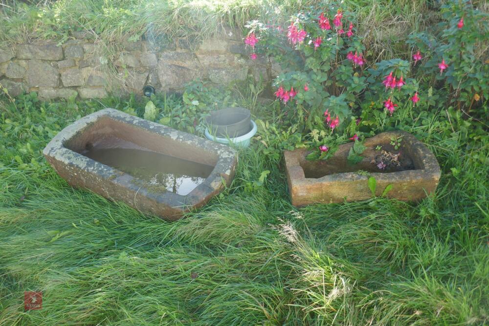 2 X STONE PLANTERS/ TROUGHS