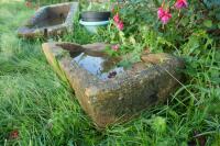 2 X STONE PLANTERS/ TROUGHS - 3