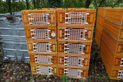 10 PLASTIC POULTRY/GAMEBIRD CRATES