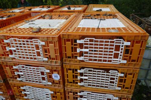 10 PLASTIC POULTRY/GAMEBIRD CRATES