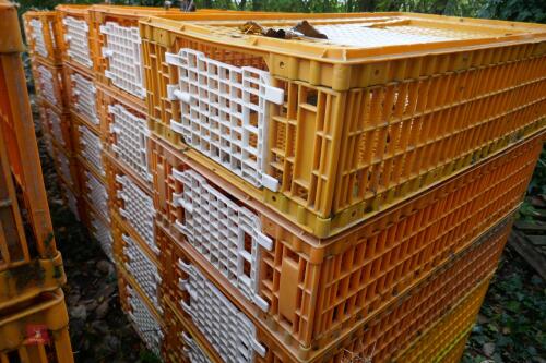 10 PLASTIC POULTRY/GAMEBIRD CRATES