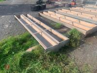 2 9' GALVANISED GROUND FEED TROUGHS