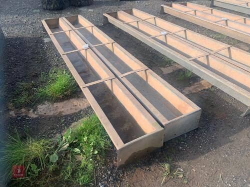 2 9' GALVANISED GROUND FEED TROUGHS