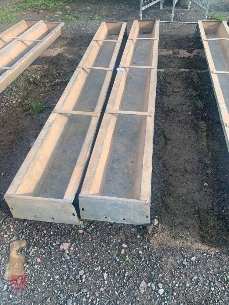 2 9' GALVANISED GROUND FEED TROUGHS