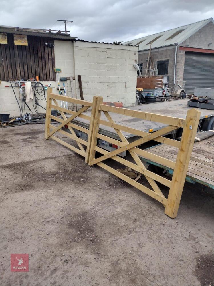 PAIR OF NEW 6FT WOODEN GATES