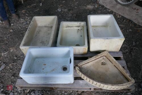 5 ASSORTED BELFAST SINKS