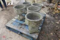 5 X ORNATE CUP PLANTERS - 3