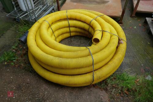 50M ROLL OF YELLOW 4" FLEXICOIL PIPE