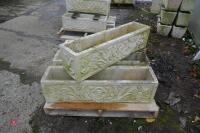 4 X ORNATE TULIP TROUGH PLANTERS - 2