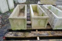 4 X TROUGH PLANTERS - 3