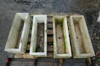 4 X TROUGH PLANTERS - 5