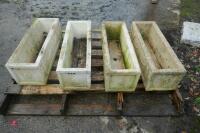 4 X TROUGH PLANTERS - 6