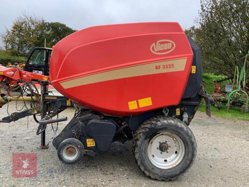 2012 VICON RF3325 ROUND BALER