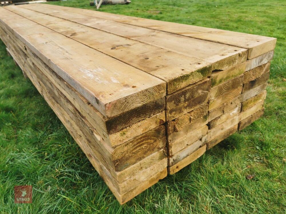 32 9 X 2" TIMBER PURLINS/BEAMS