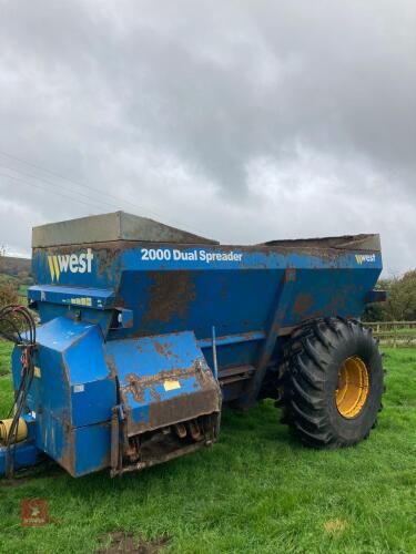 2015 WEST 2000G FYM SPREADER