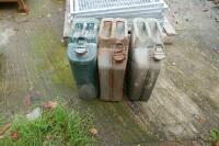 3 20 LITRE JERRY CANS