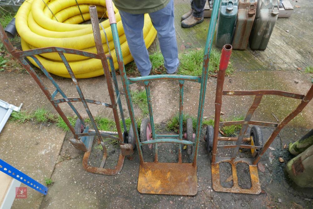 3 METAL SACK TRUCKS