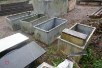 4 X GALV WATER TROUGHS