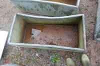 4 X GALV WATER TROUGHS - 4