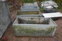 4 X GALV WATER TROUGHS - 6