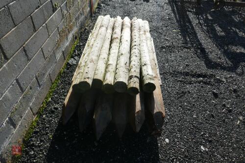 14 WOODEN FENCING STAKES