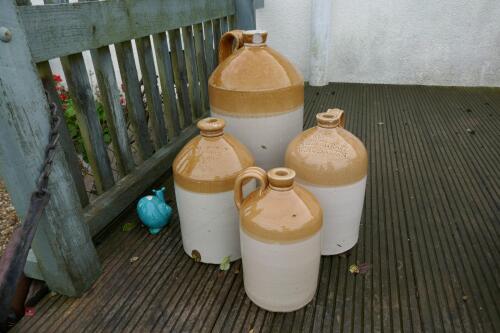 4 STONE CIDER JARS