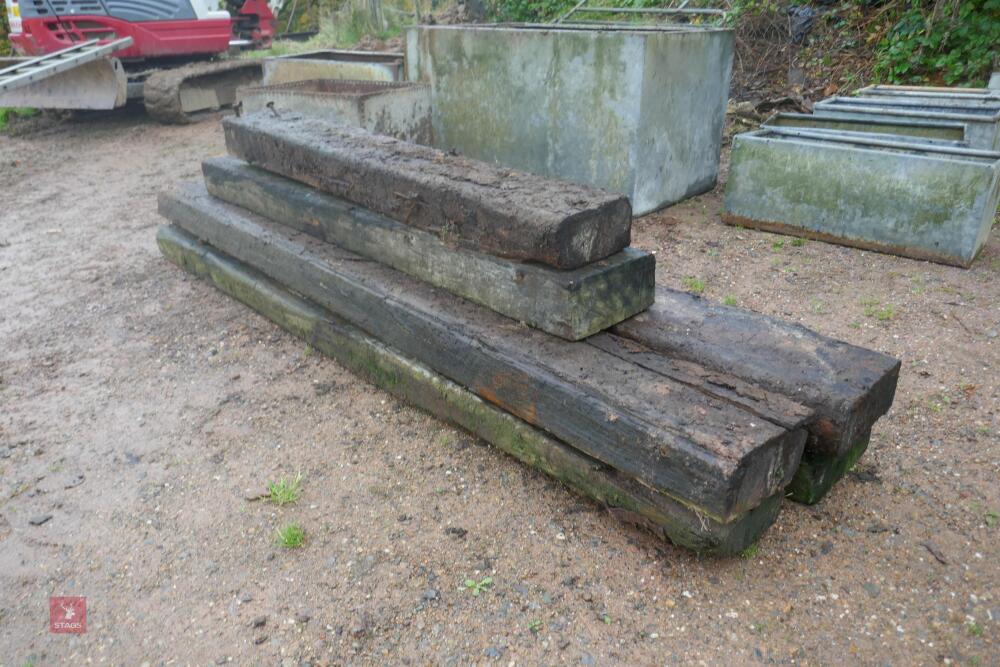 6 MIXED RAILWAY SLEEPERS