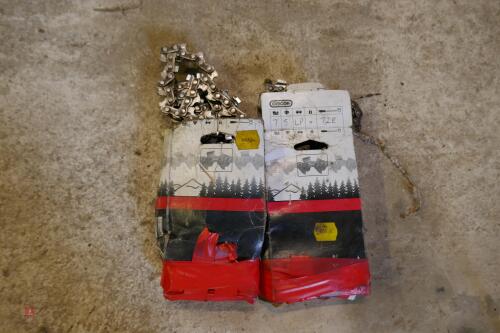 2 SPARE OREGON CHAINSAW CHAINS