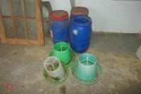 6 ASSORTED POULTRY FEEDERS - 3