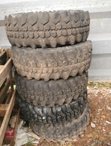 SET OF OFF ROAD WHEELS AND TYRES