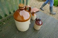 4 STONE CIDER JARS - 5