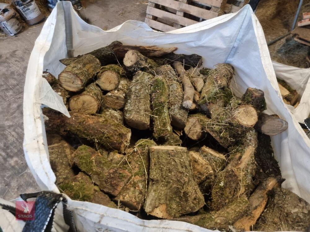 3 X DUMPY BAGS OF OAK LOGS