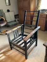 ARTS AND CRAFTS WOODEN ARMCHAIR